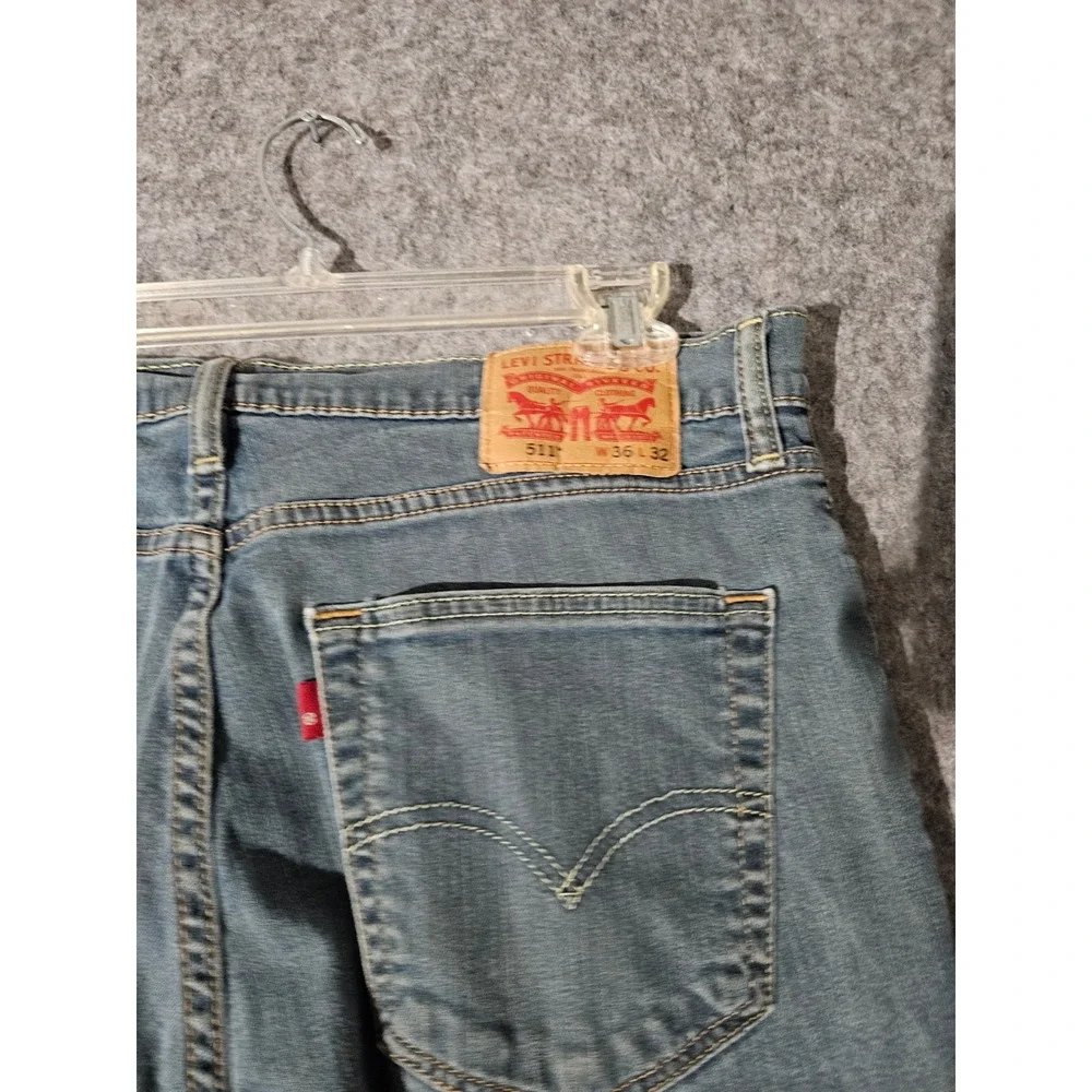 Levi's 511 Jeans Men 36x32 Blue Slim Fit Stretch Denim